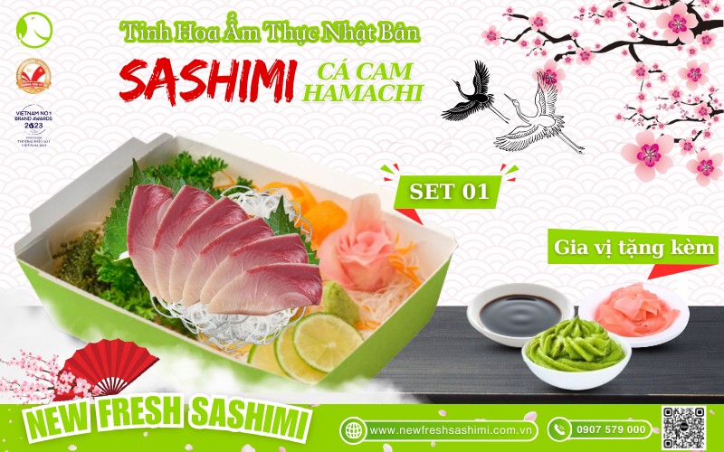 Set sashimi cá cam hamachi 01 Set sashimi cá cam hamachi 01