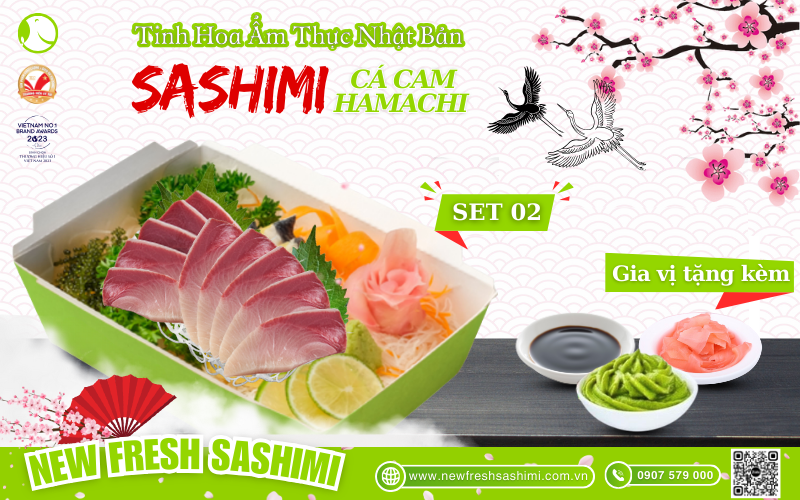 Set sashimi cá cam hamachi 02
