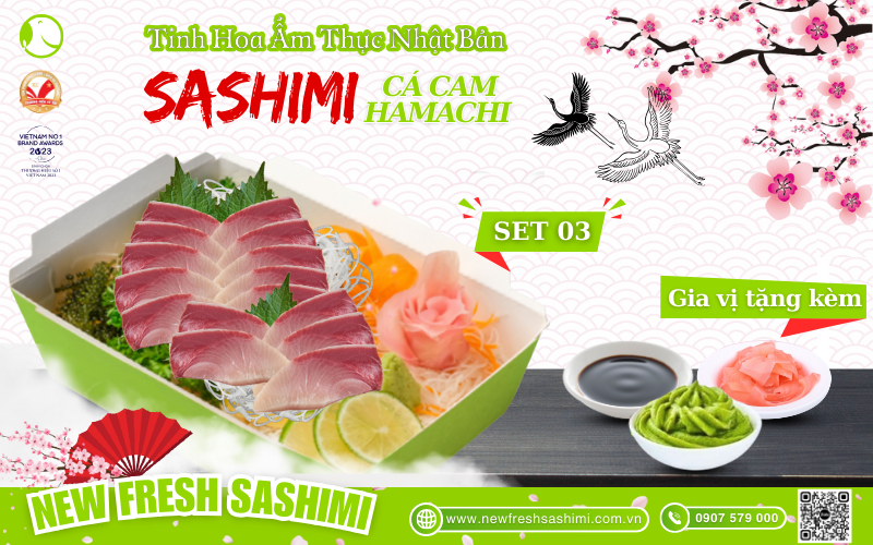 Set sashimi cá cam hamachi 03 Set sashimi cá cam hamachi 03