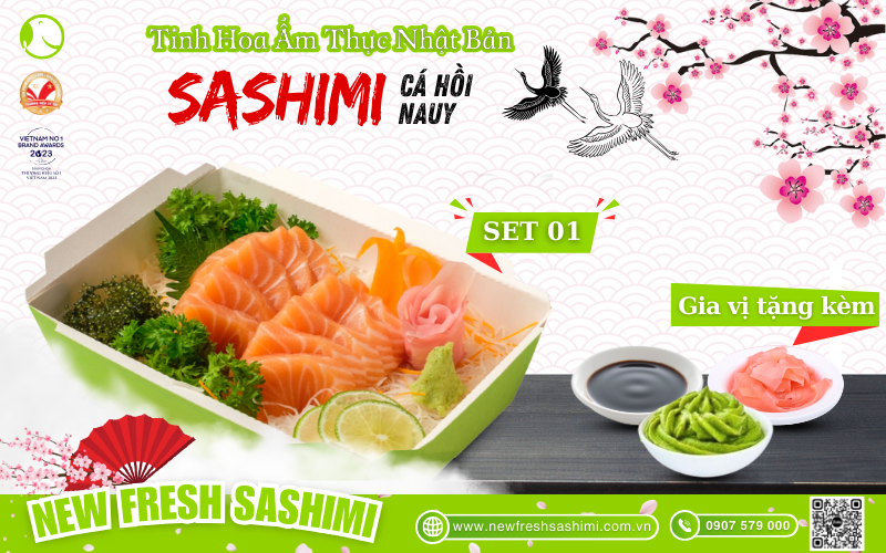 Set sashimi cá hồi Nauy 01 Set sashimi cá hồi Nauy 01