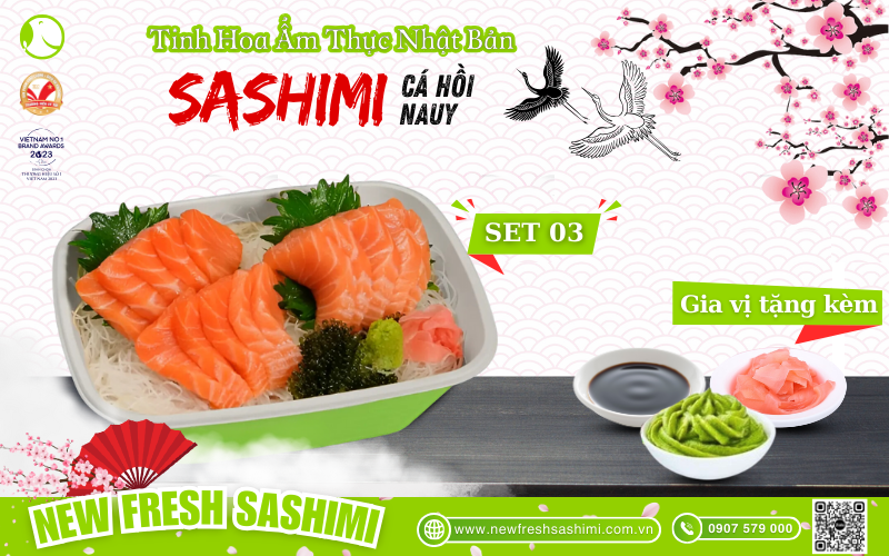 Set sashimi cá hồi Nauy 03 Set sashimi cá hồi Nauy 03