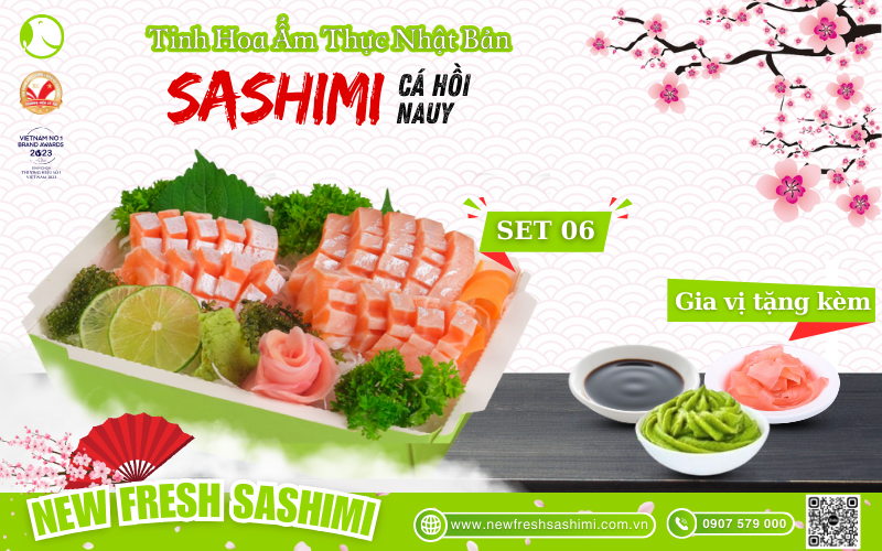 Set sashimi cá hồi Nauy 06 Set sashimi cá hồi Nauy 06