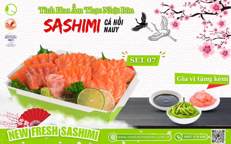 Set sashimi cá hồi Nauy 07 Set sashimi cá hồi Nauy 07