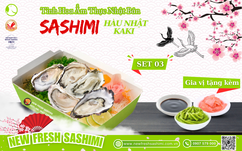 Set sashimi hàu nhật 03 Set sashimi hàu nhật 03