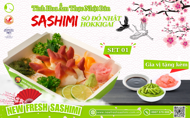 Set sashimi sò đỏ 01 Set sashimi sò đỏ 01