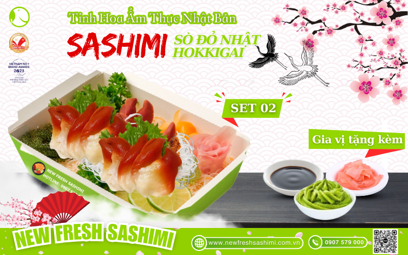 Set sashimi sò đỏ 02 Set sashimi sò đỏ 02