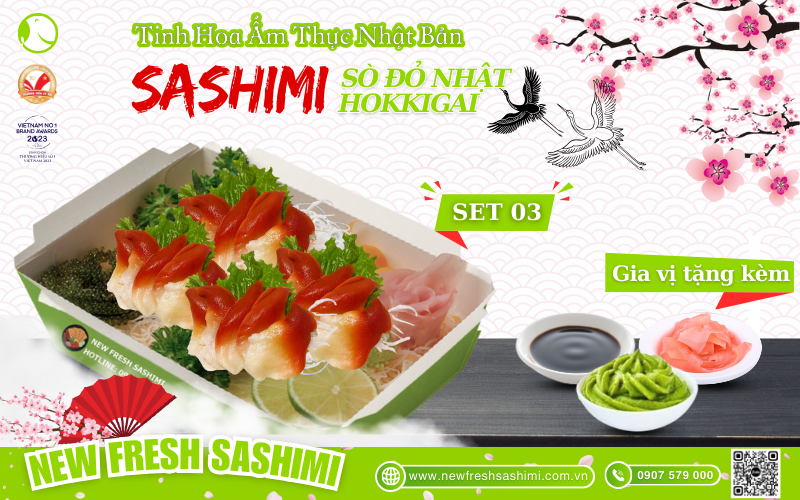 Set sashimi sò đỏ 03 Set sashimi sò đỏ 03