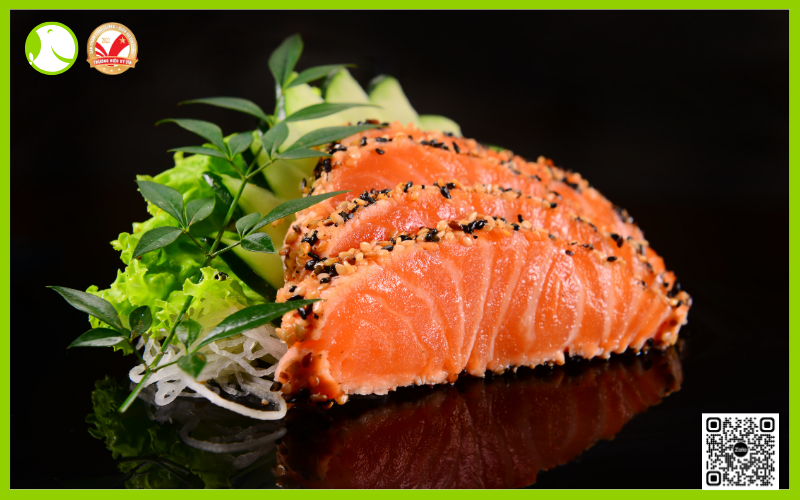 sashimi cá hồi chuẩn Nhật  sashimi cá hồi chuẩn Nhật