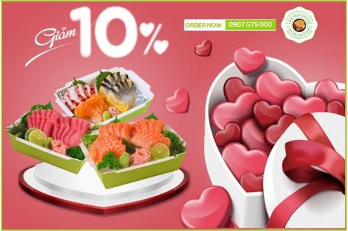 Valentine Lãng Mạn Thưởng Sashimi Ngọt Ngào Cùng New Fresh Valentine Lãng Mạn Thưởng Sashimi Ngọt Ngào Cùng New Fresh